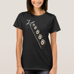 Snooker Heartslag Hjärtfrekvens ECG 8Boll Bassäng T Shirt