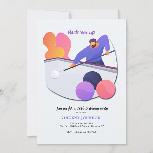 Snooker-inbjudan Inbjudningar (Framsida)