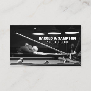 Snooker Klubb Porträtt, Bassäng & Snooker Player/K Visitkort
