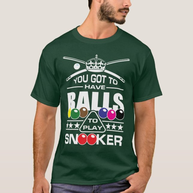 Snooker Players, Snooker bollar T-Shirt (Framsida)