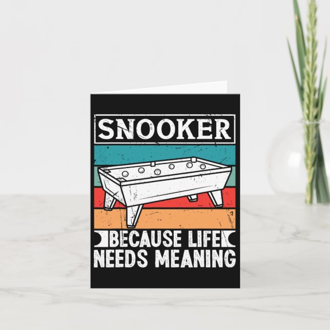 Snookerkläder För manar eftersom livet behöver bet Kort (Framsida)