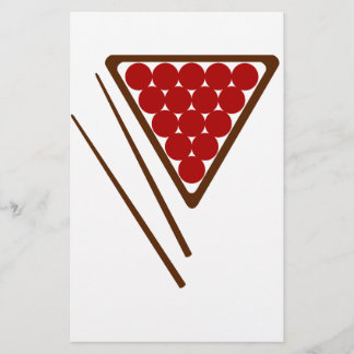 Snookerställ och snookerköer brevpapper