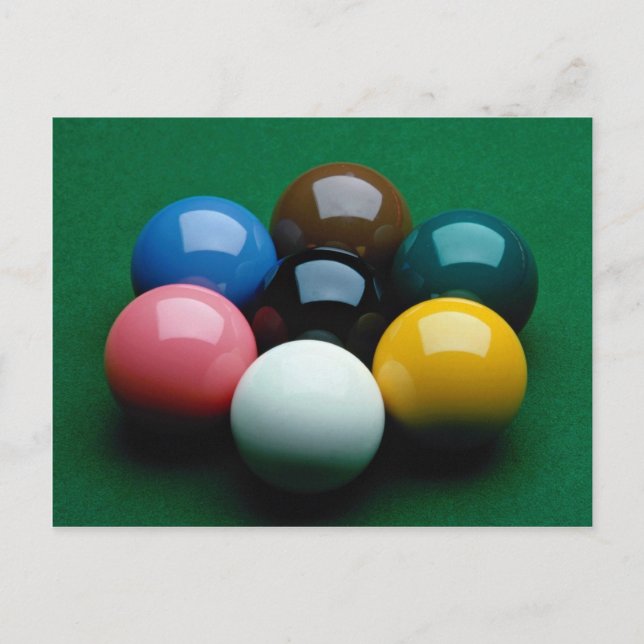 Snookerutrustning Vykort (Framsida)
