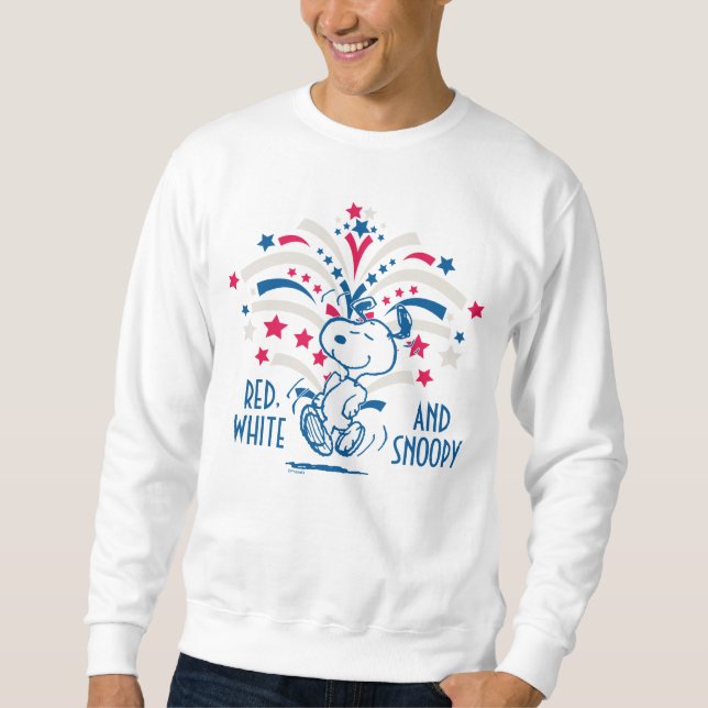 Snoopy 4:e juli Dance Lång Ärmad Tröja (Framsida)