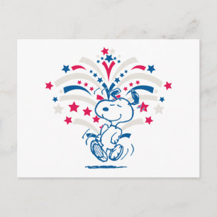 Snoopy 4:e juli Dance Vykort