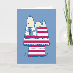 Snoopy 4:e juli Foto Helgkort