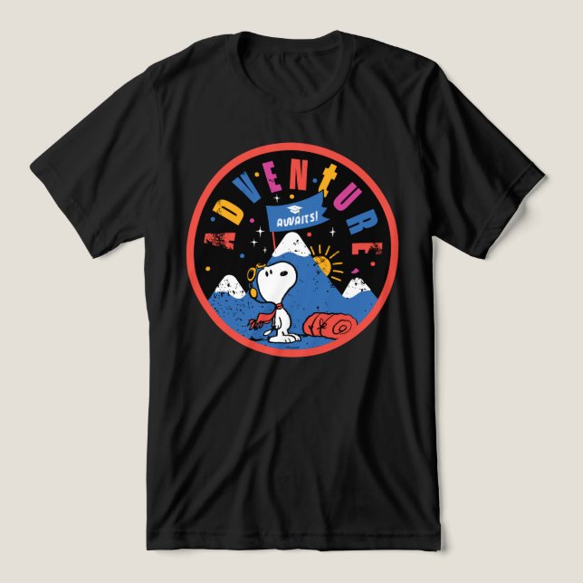 Snoopy Adventure Awaits Graduation Mountain Design T Shirt (Design Framsida)