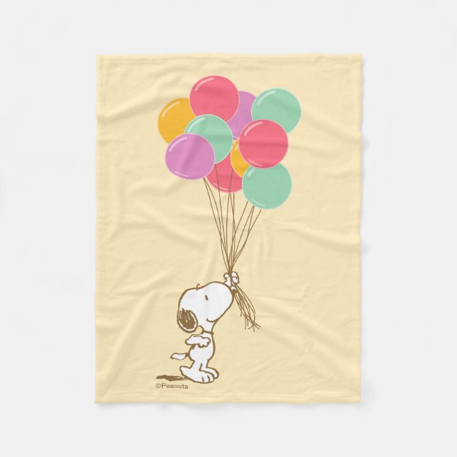Snoopy and Balloons Fleece Blanket (Framsidan)