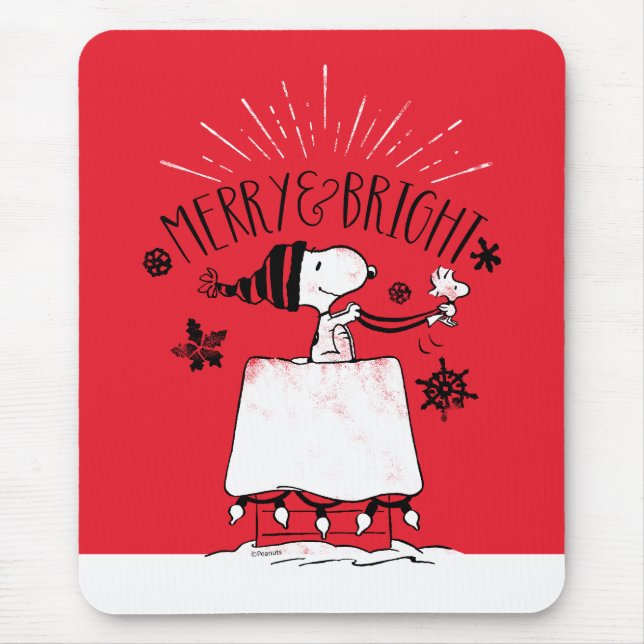 Snoopy and Woodstock - Merry & Bright Musmatta (Framsidan)