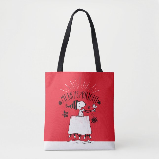 Snoopy and Woodstock - Merry & Bright Tygkasse (Framsida)