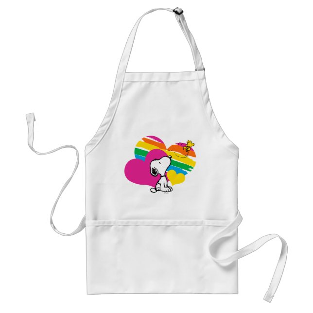 Snoopy and Woodstock | Regnbågsördar Förkläde (Framsidan)