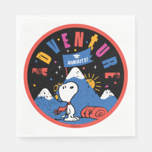 Snoopy Äventyr Väntar Examen Bergsdesign Pappersservett