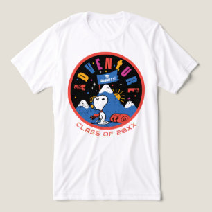 Snoopy Äventyr Väntar Examen Bergsdesign T Shirt