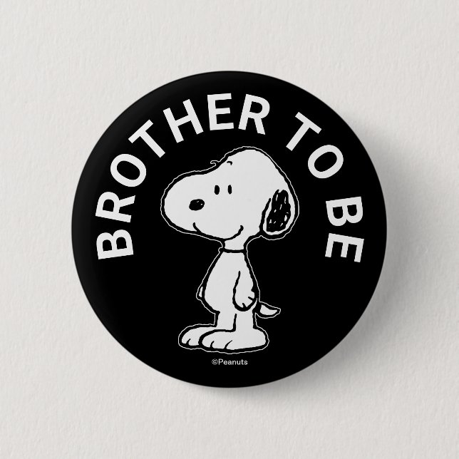 Snoopy Baby Shower Brother ska vara Knapp (Framsida)