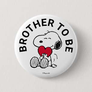 Snoopy Baby Shower Brother ska vara Knapp