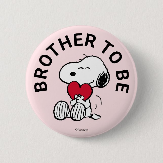 Snoopy Baby Shower Brother ska vara Knapp (Framsida)