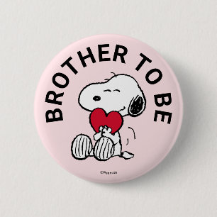 Snoopy Baby Shower Brother ska vara Knapp