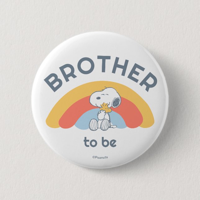 Snoopy Baby Shower Brother ska vara Knapp (Framsida)