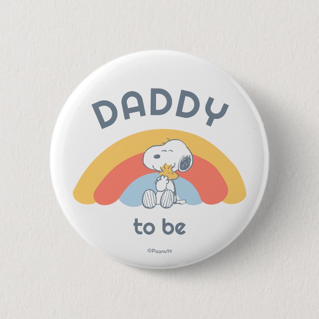 Snoopy Baby Shower Far ska vara Knapp (Framsida)