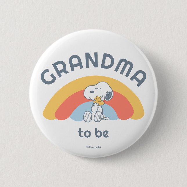 Snoopy Baby Shower Grandma ska vara Knapp (Framsida)