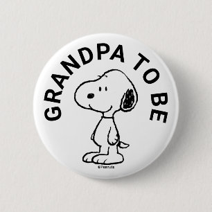 Snoopy Baby Shower Grandpa ska vara Knapp