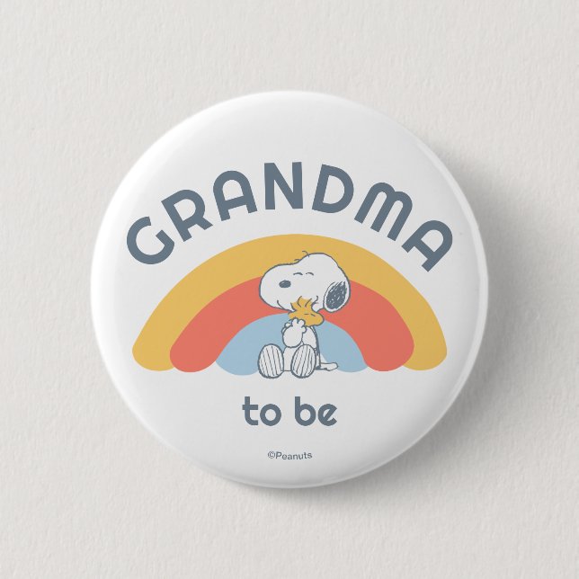Snoopy Baby Shower Grandpa ska vara Knapp (Framsida)