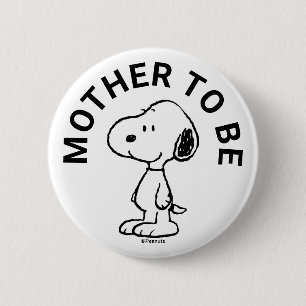 Snoopy Baby Shower Mor ska vara Knapp