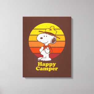 Snoopy Beagle Scout - Lycklig Camper Canvastryck