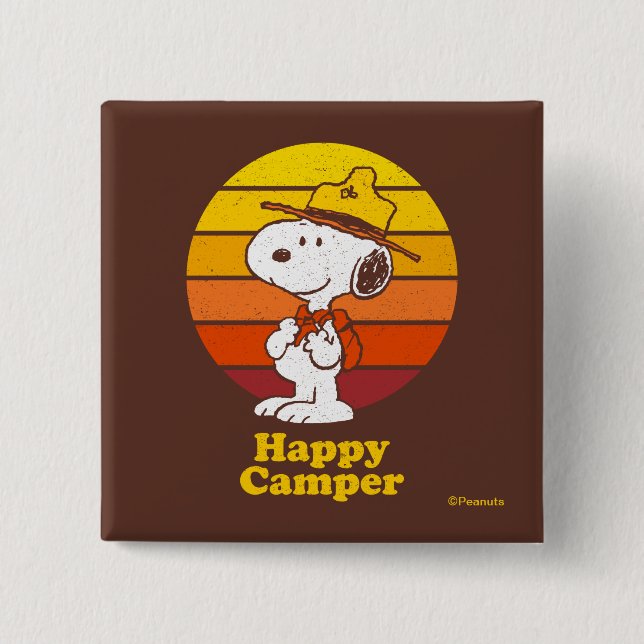 Snoopy | Beagle Scout - Lycklig Camper Knapp (Framsida)