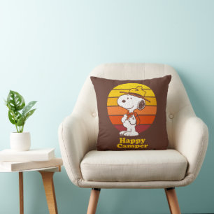 Snoopy   Beagle Scout - Lycklig Camper Kudde