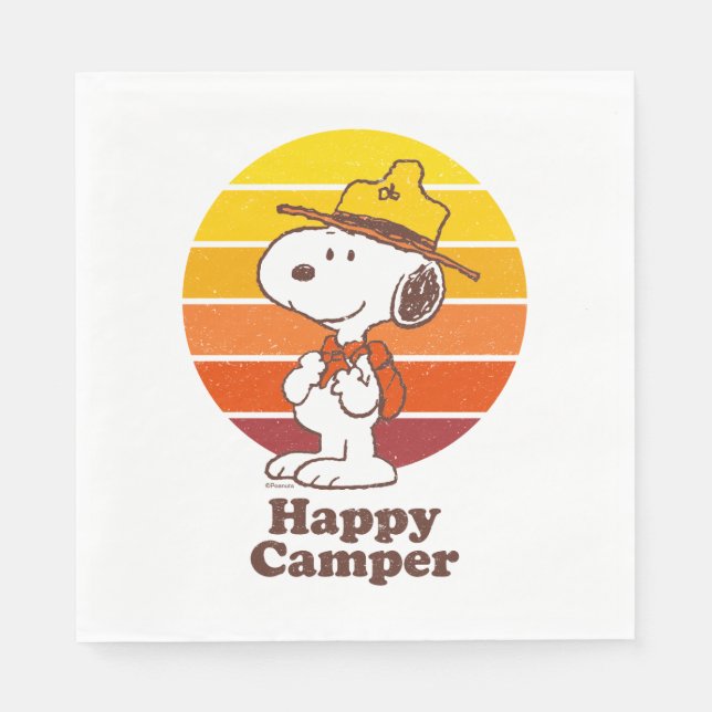 Snoopy | Beagle Scout - Lycklig Camper Pappersservett (Framsidan)