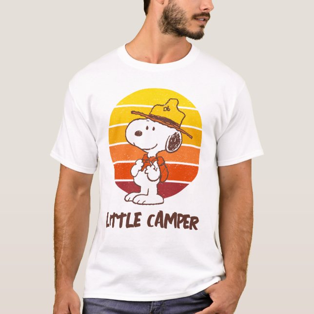 Snoopy | Beagle Scout - Lycklig Camper T Shirt (Framsida)