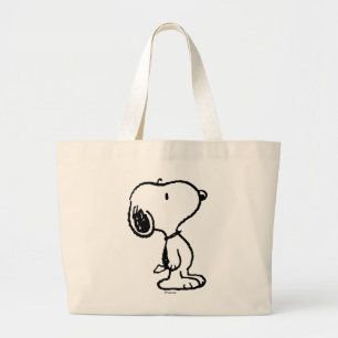 Snoopy Black & Magenta Mönster Jumbo Tygkasse