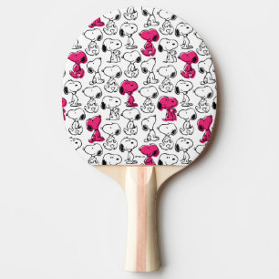 Snoopy Black & Magenta Mönster Pingisracket