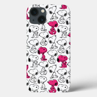 Snoopy Black & Magenta Pattern