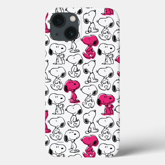 Snoopy Black & Magenta Pattern (Baksida)