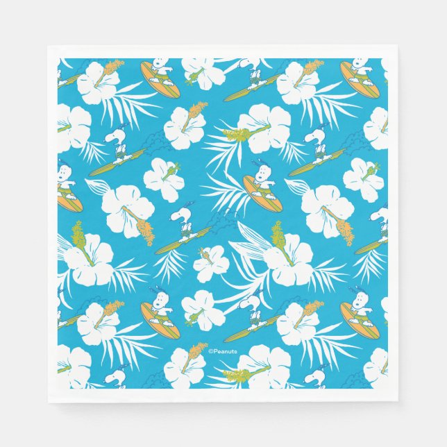 Snoopy Brooklyn Beach Mönster Pappersservett (Framsidan)