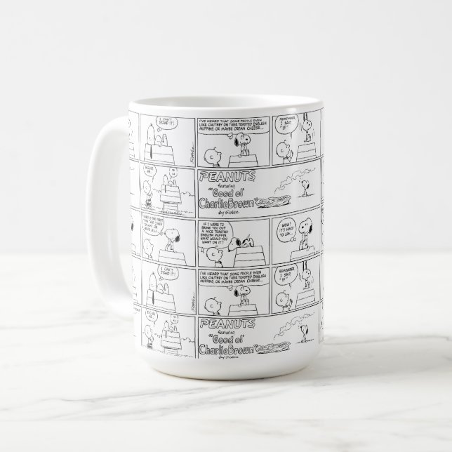 Snoopy & Charlie Brown | Engelska Muffin Kaffemugg (Framsida vänster)
