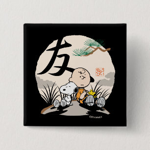 Snoopy, Charlie Brown och Woodstock - Friend Knapp