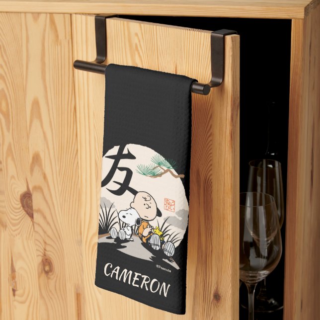 Snoopy, Charlie Brown och Woodstock - Friend Kökshandduk (Thirds Fold)