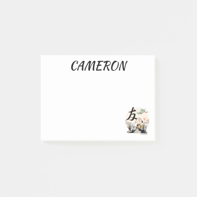 Snoopy, Charlie Brown och Woodstock - Friend Post-it Block (Framsida)