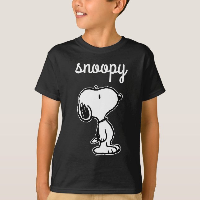 Snoopy Classic Comics Pattern T Shirt (Framsida)