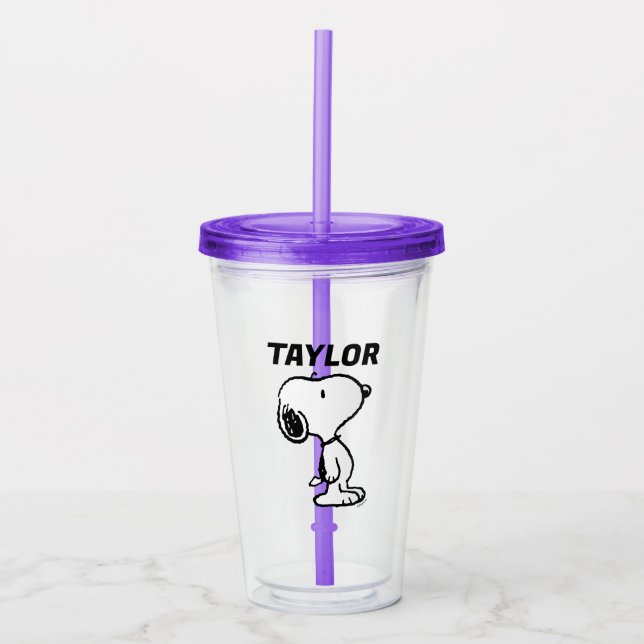 Snoopy Classic Comics Pattern Take Away Mugg (Framsida)