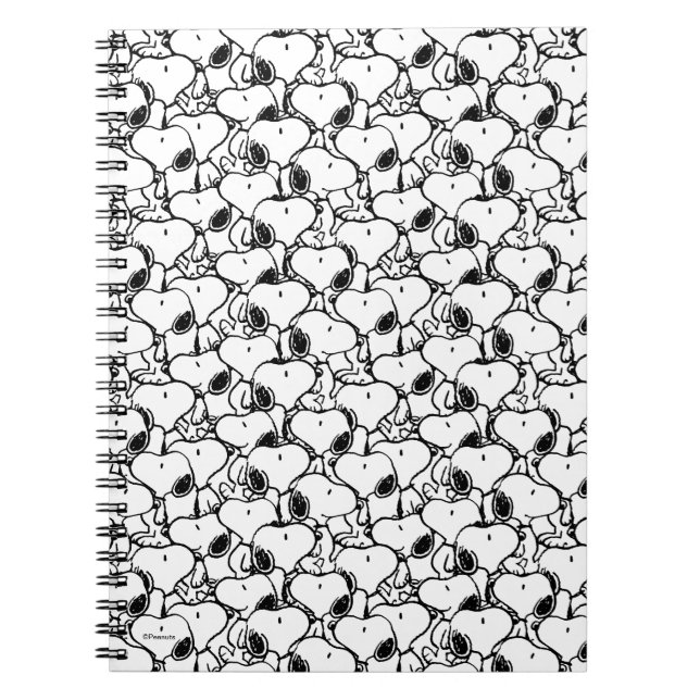 Snoopy Classic Tecknader Mönster Anteckningsbok (Framsidan)