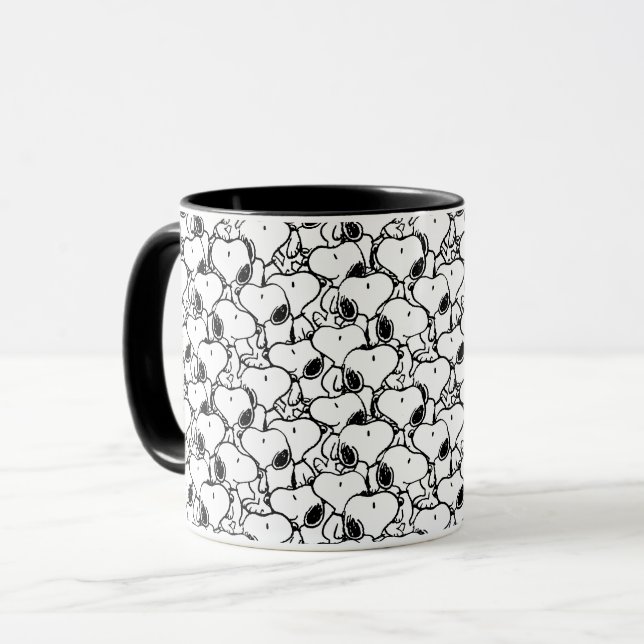 Snoopy Classic Tecknader Mönster Mugg (Framsida vänster)