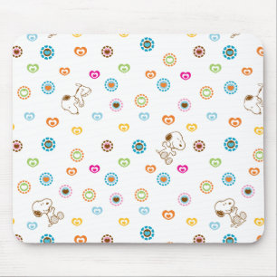 Snoopy Colorful Hearts Mönster Musmatta
