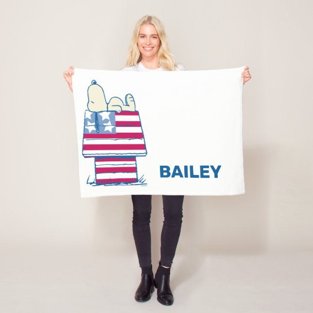 Snoopy den 4 juli Hund House Fleecefilt (På plats)