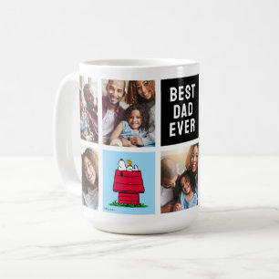 Snoopy Doghouse Bästa Pappa - Fotokollage Kaffemugg