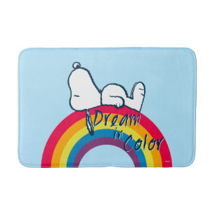 Snoopy   Dream i Färg Rainbow Badrumsmatta