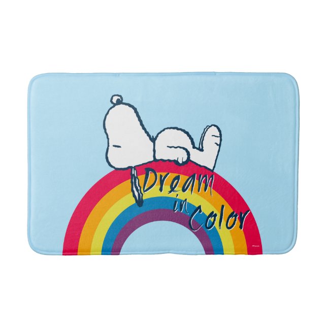 Snoopy | Dream i Färg Rainbow Badrumsmatta (Framsidan)